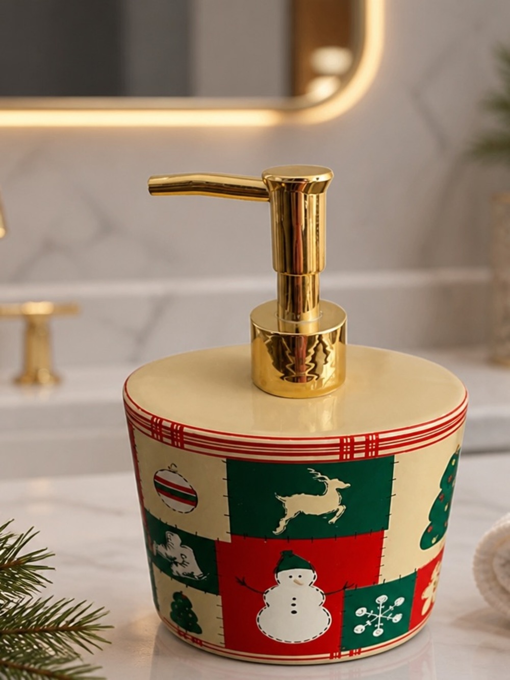 Christmas Soap Dispenser 7”